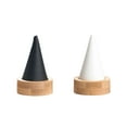 thumbnail image 3 of Soporte de exhibición de anillo Qarigey 2 piezas negro base redonda joyería, 3 of 6