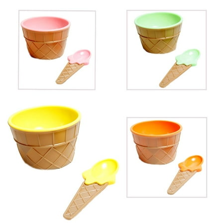 Pictures Ice Cream Cones - Ice Cream Cone Bowl with Spoon
