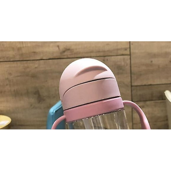 Botella con pajita de agua HUOGUO Cartoon Animal, 420 ml, para niños