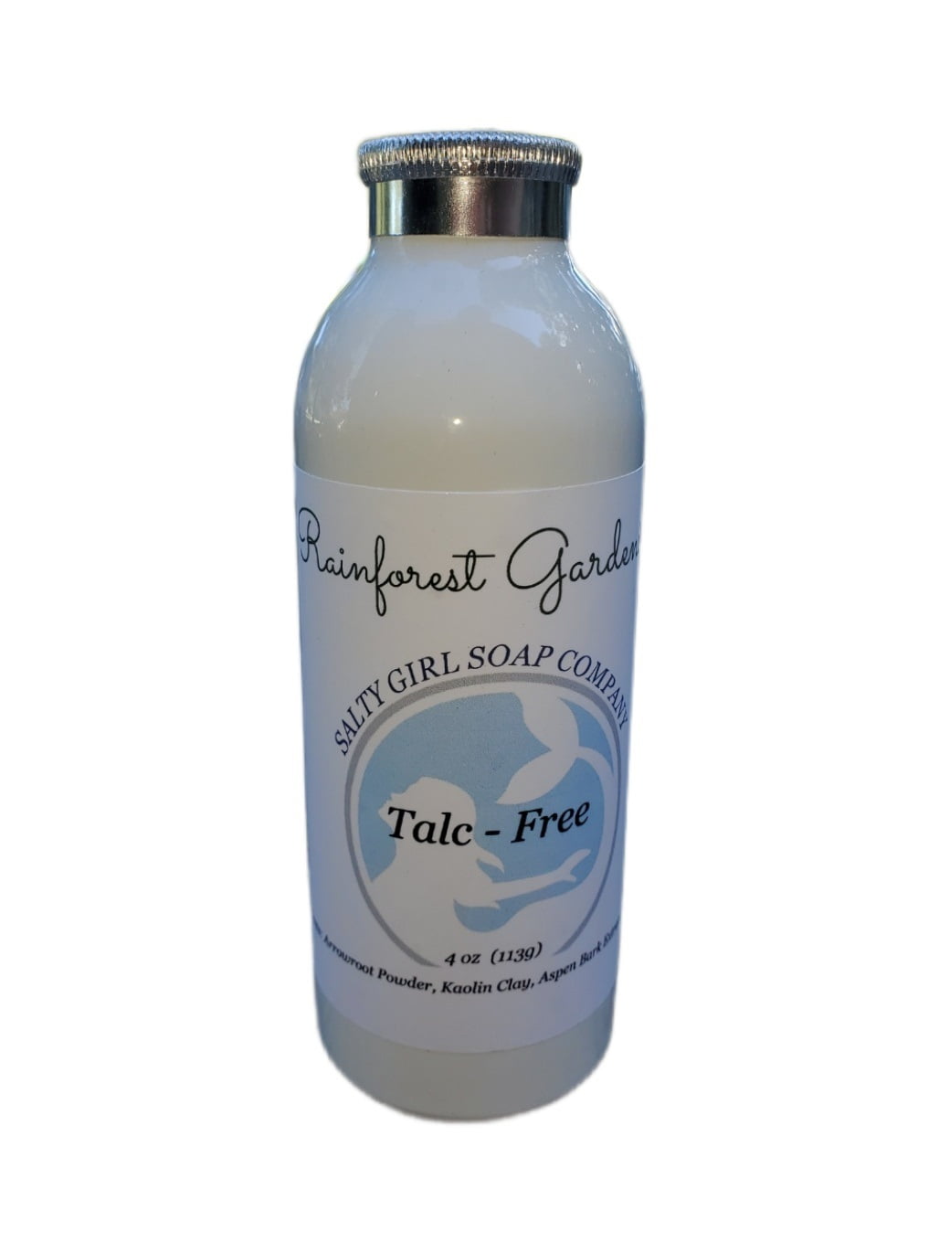 Body Powder -  Talc Free- Rain Forest Gardenia , Natural skincare -  by Salty Girl Soap Company