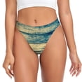 thumbnail image 1 of Balery Retro Wooden Tangas de Algodón para Mujer con Estampado – Ropa Interior Sexy, Transpirable, G-string-Medium, 1 of 6