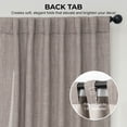 thumbnail image 4 of HPD Half Price Drapes Mink Faux Linen Room Darkening Curtains for Bedroom & Living Room Curtains (1 Panel), Door & Window Curtains 96 inch length, Rod Pocket Curtains, 50W X 96L, 4 of 11