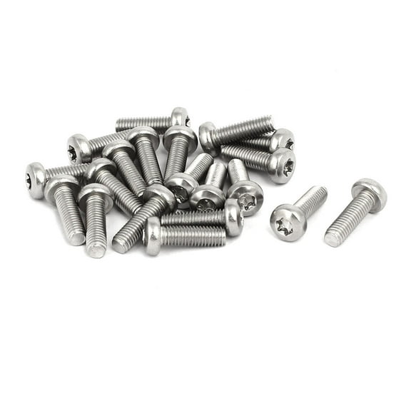 M5 x 16mm 304 Stainless Steel Torx Security Pan Head Screws Fasteners 20PCS