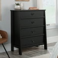 thumbnail image 2 of Sauder Trestle 4-Drawer Bedroom Dresser, Raven Oak Finish, 2 of 10
