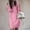 2-Pink, variant on Whlbf Maxi Dresses for Women Long Sleeve,Winter New Sweater Womens Zipper Contrast Panel Zipper Long Dress