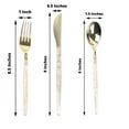 thumbnail image 3 of Efavormart 24 Pack | 8" Gold Glittered Disposable Cutlery Set, Plastic Silverware for Wedding Catered Events Banquet, 3 of 10