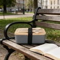 thumbnail image 4 of Openpig Japanese-Style Double-Layer Bamboos-Handled Lunch Box Compartmentalized Plastic Lunch Box For Office Workers And Students, 4 of 6