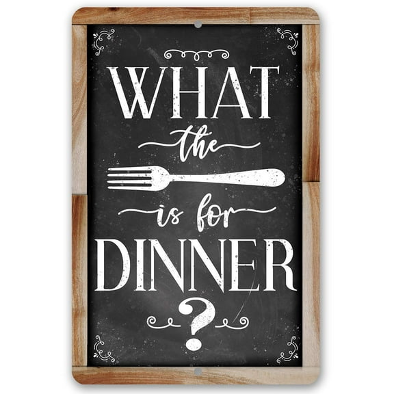 Metal Sign - What The Fork - Durable Metal Sign - Use Indoor/Outdoor - Makes a Funny Dining and Kitchen Decor Under $25 (12" x 18")