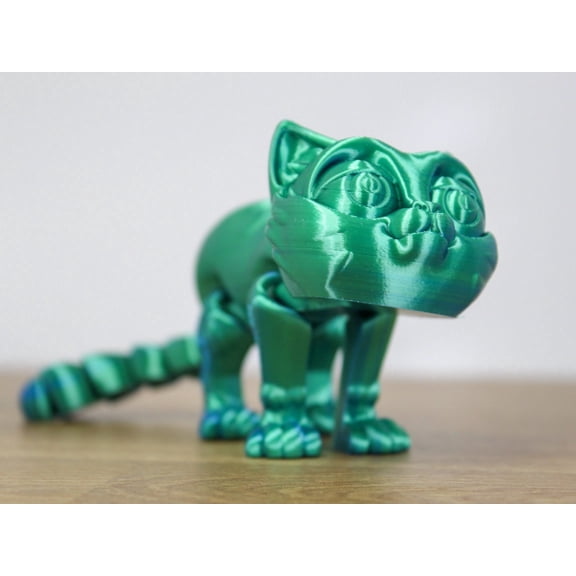 Jumbo Articulated Fidget Kitten – 3D Printed Cat Stress Reliever for Ages 6  | Novelty Animal Gag Gift