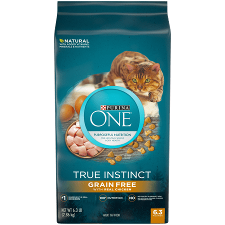 Purina ONE Natural, Grain Free Dry Cat Food, True Instinct ...