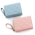 thumbnail image 2 of Cartera para mujer, tarjetero de tres pliegues, de piel sintética, monedero corto para varias tarjetas, 2 of 5