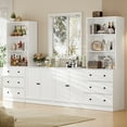 thumbnail image 4 of RichYa 4Pcs Kitchen Pantry Storage Cabinet Set,Modular Furniture Cabinets with Drawers,Hutch Buffet Cabinet with Doors for Dining Room,White, 4 of 13