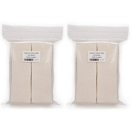 Organic Unbleached Cotton Pads Perfect for Vaping - 2 Packs 100 Pieces (Best Japanese Organic Cotton For Vaping)