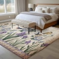 thumbnail image 5 of Spring Flowers Area Rugs Collection 5'x7', Vintage Floral Leaves Birds Pastoral Botanical Non Slip Indoor Rectangle Throw Runner Rug Floor Mat Carpet for Living Room Dining Table Bedroom Nursery, 5 of 9