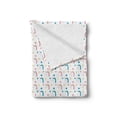 thumbnail image 2 of Pastel Soft Flannel Fleece Throw Blanket, Fairytale Character Cartoon Unicorns with Colorful Mane Hair and Stars, Cozy Plush for Indoor and Outdoor Use, 50" x 70", Blue Coral Yellow, by Ambesonne, 2 of 5