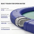 thumbnail image 4 of Outsunny 8FT Inflatable Water Hammock, Round Floating Ring, Inflatable Floating Dock Platform with Mesh for for Lakes, Pools, Oceans, Blue, 4 of 9
