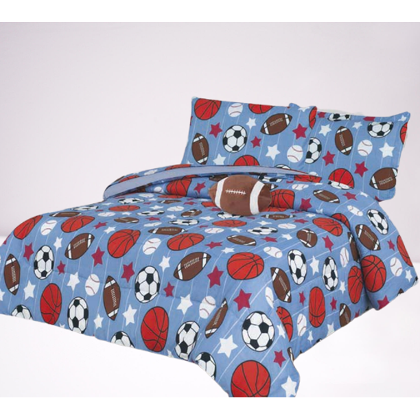 Complete bed in bag comforter full size 8pc football bedding comforter