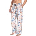 thumbnail image 2 of Yiaed Scandinavian Alphabet Print Men's Lounge Pants, Loose PJ Bottoms, Long Pajama Pants for Men-Small, 2 of 5
