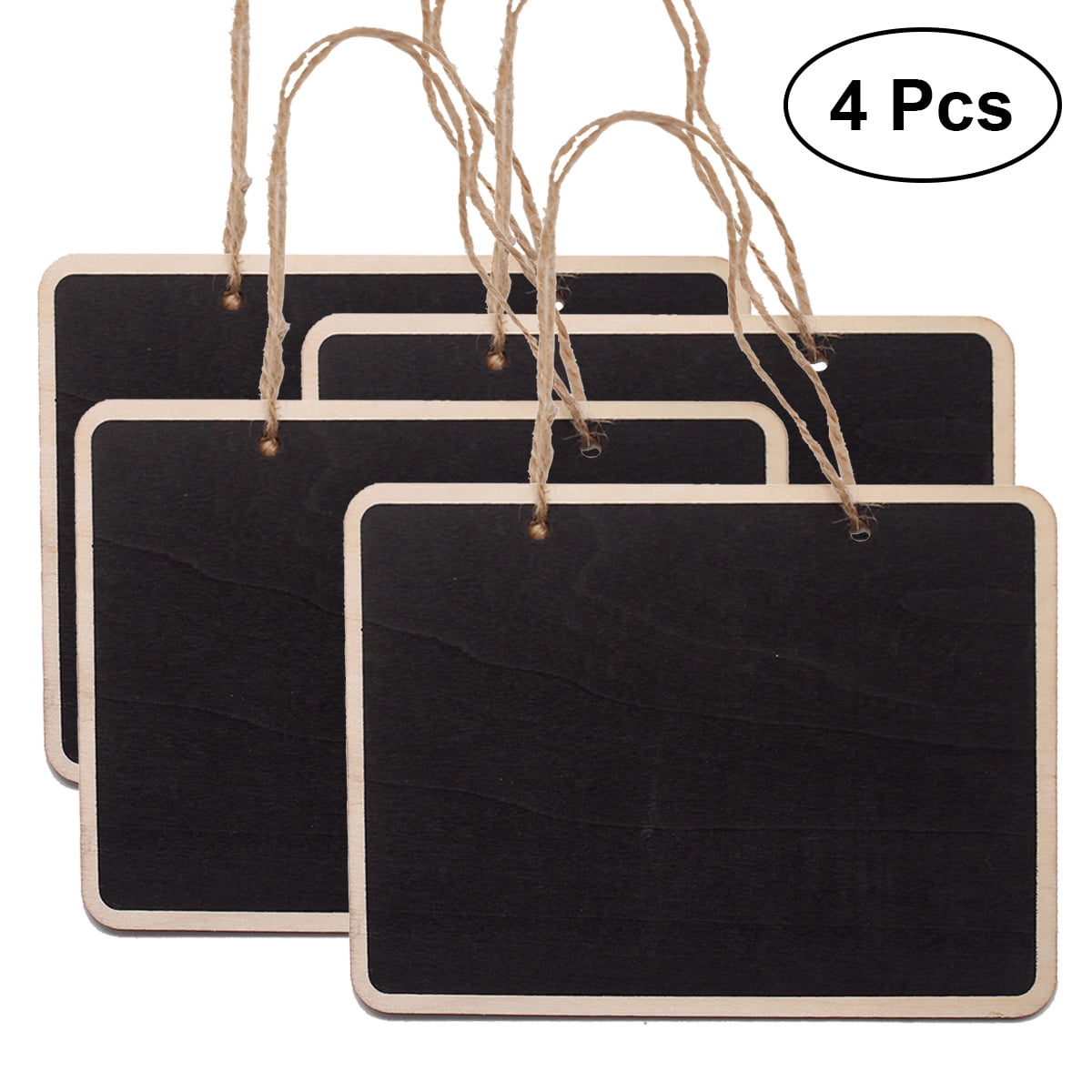 4S Mini Chalkboards Rectangular Hanging Blackboard Double Sided Chalkboard Wedding Party Table Number Place Tag Message Board Signs Memo Board