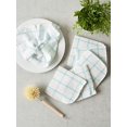 thumbnail image 3 of Scrubber Dish Cloths Collection Windowpane, 12x12, Aqua 6 Count, 3 of 8