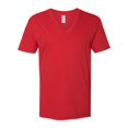 thumbnail image 1 of American Apparel T-Shirt Col en V en Jersey Fin, S, Rouge, 1 of 3