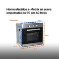 thumbnail image 4 of Horno eléctrico empotrable 60L 127V e-Motrix acero, 4 of 4