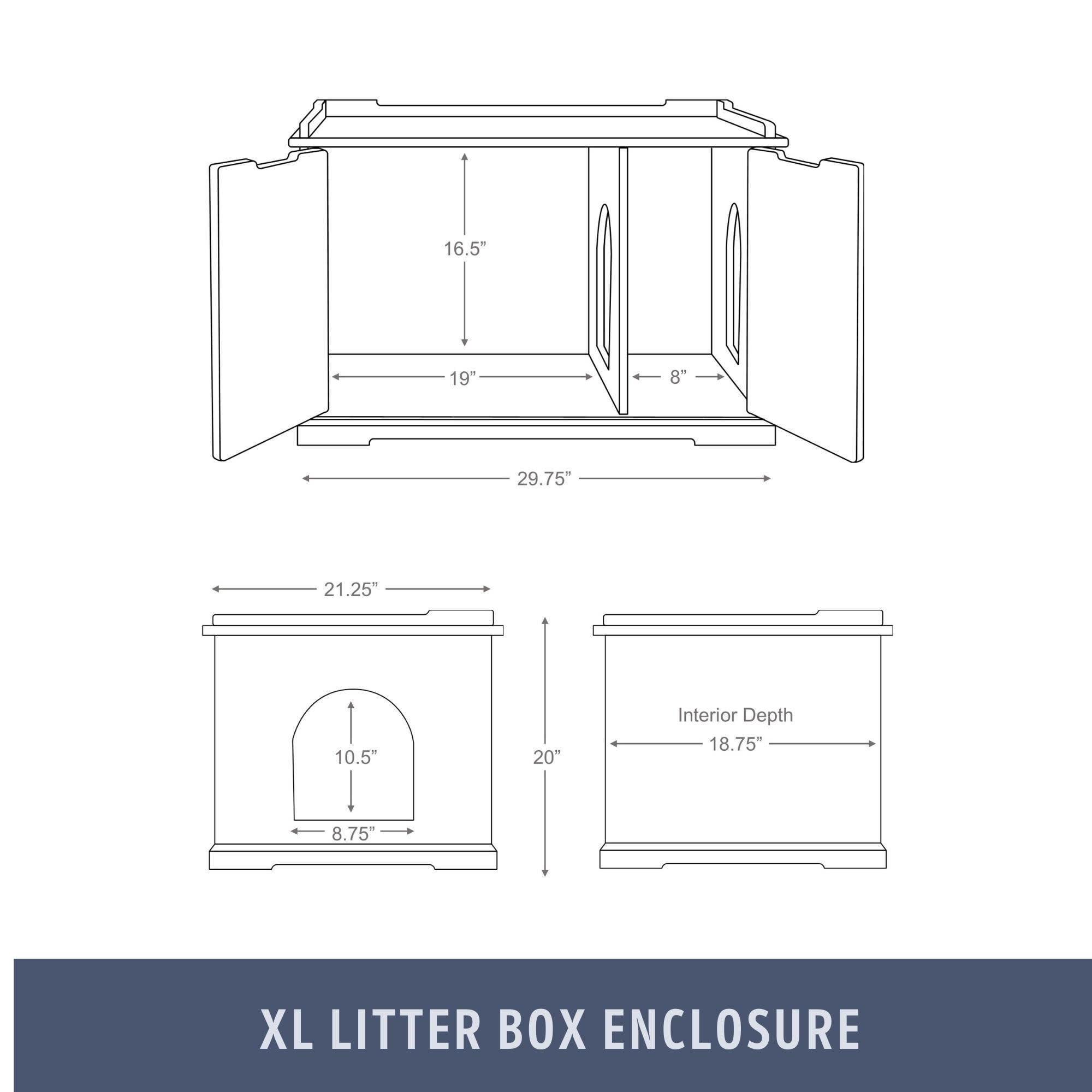 TRIXIE XL Cat Litter Box Enclosure Hidden Litter Indoor Cat Furniture Pet Home Side Table White
