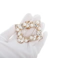 thumbnail image 4 of Unique Bargains 2 Pcs Shoe Accessories Fashionable Pearl Square Clasp Pin Back Style Shoe Decorations Gold Tone, 4 of 6