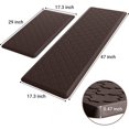 thumbnail image 2 of Alfombrilla de cocina SoftDuo, acolchada, antifatiga, 2 unidades, color chocolate, 2 of 7