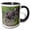 Black/White, variant on 3drose, a Photo of a Zebra and Its Foal Animal Family, 11oz Mug