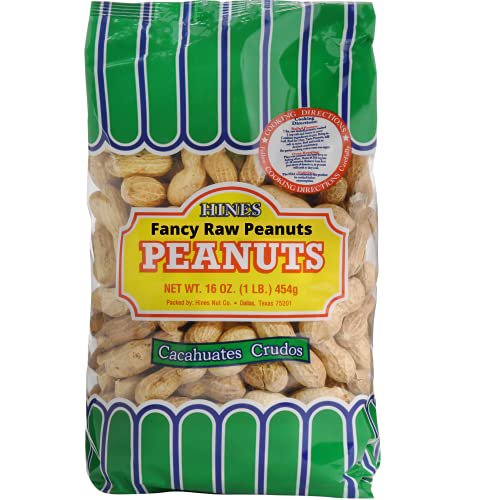 Hines Nuts Company PEANUTS RAW IN SHELL Bag 16oz (Great for making