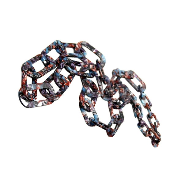 Collar de cadena larga exagerado Jumpingount multicolor 1 Pieza