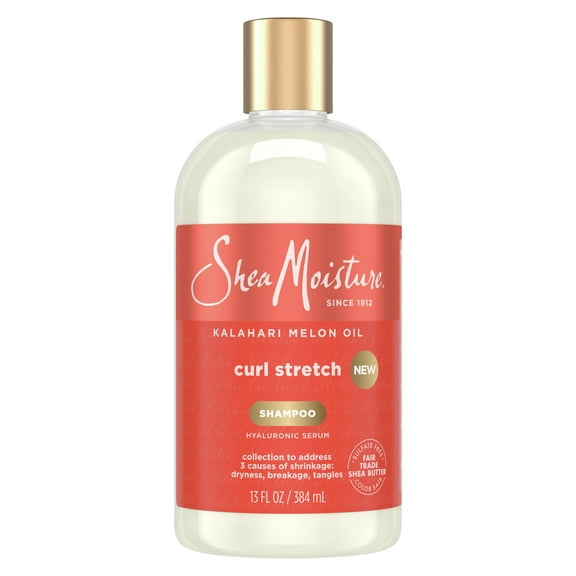 SheaMoisture Curl Stretch Shampoo Curl Enhancing Kalahari Melon Oil Infused with Hyaluronic Serum Type 4 Curly Hair, 13 oz