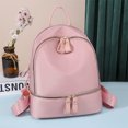 thumbnail image 1 of Oxford Cloth Woman Backpack Portable Polyester Lining Polyester Lining Solid Color Adjustable Dual Strap Stylish Fashionable Breathable Bag Pink, 1 of 1