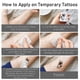 thumbnail image 3 of 8 hojas de pegatinas de tatuajes temporales, tatuajes temporales para mujeres y niñas, fiestas de disfraces de bailarina, 3 of 5