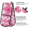thumbnail image 2 of Yayeee Double Oven Mitt Kitchen Heat Resistant Baking 35" x7" Quilted Glove, Heart Geometric, 2 of 6