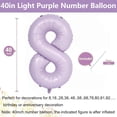 thumbnail image 2 of Globos con números Yeodong, 40 cm, color morado claro, 8, 2 of 6