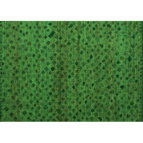 Ahgly Company Indoor Rectangle Abstract Green Modern Area Rugs, 8' x 10'