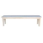 International Concepts Shaker Style Dining Bench, Unfinished