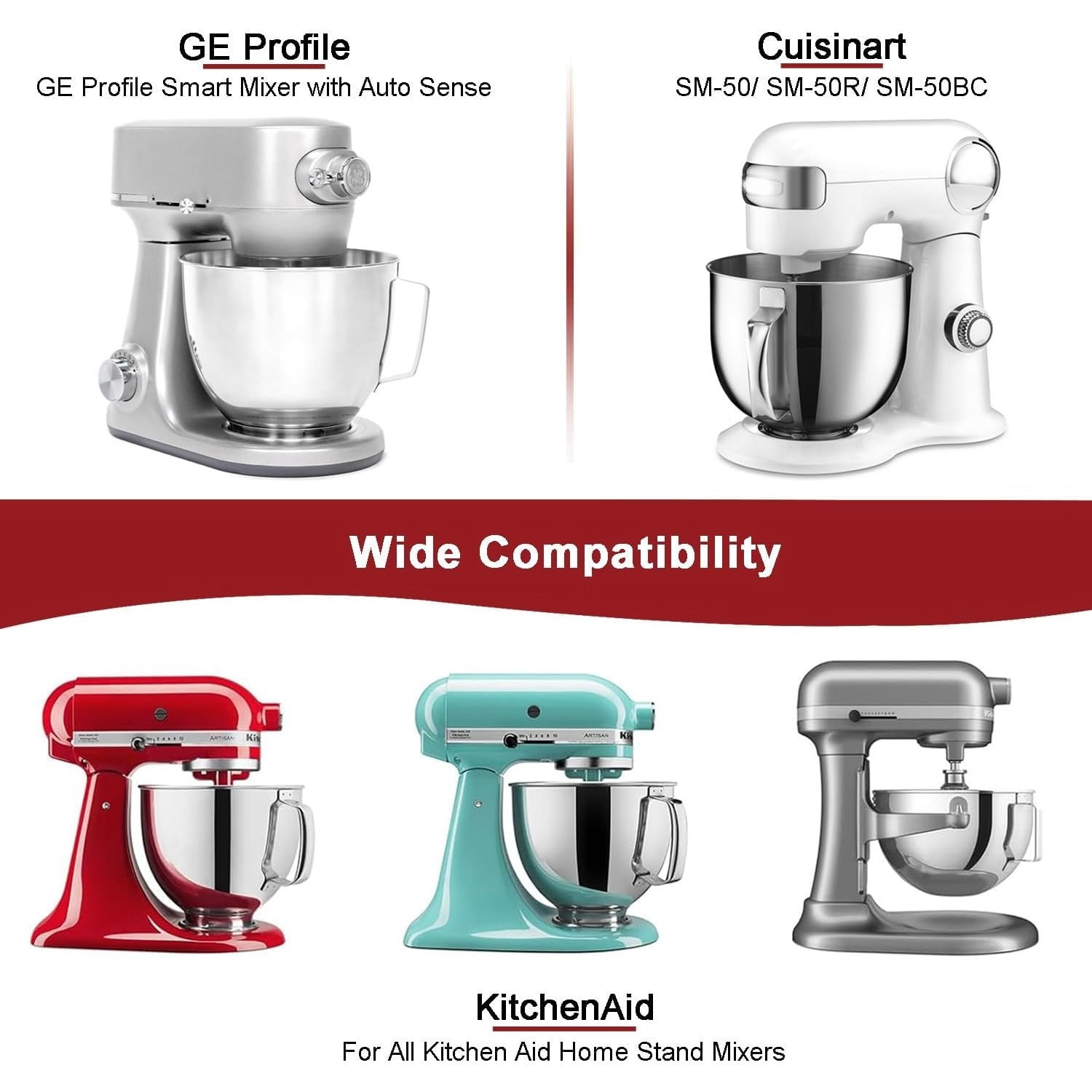 Ice Cream Maker Attachment for KitchenAid Stand Mixers, Dairy Free Frozen Fruit Soft Serve Ice Cream Machine Compatible with KitchenAid and Cuisinart, for Making Yogurt/Natural Desserts/Gelato