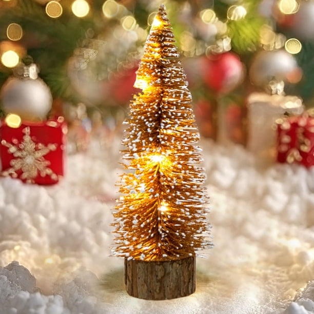 Hot6sl Ofertas y Liquidaciones Árbol de Navidad Colorido Decoración de Escritorio Agujas de Navidad Pequeño Árbol de Navidad Iluminado con Led