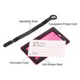 thumbnail image 4 of Unique Bargains Not Your Bag Pattern PVC Luggage Tag Identifier Card Holder Label Travel Bag Tag, Pink, 4 of 5