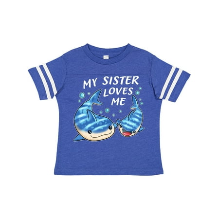 

Inktastic My Sister Loves Me- whale shark Gift Toddler Boy or Toddler Girl T-Shirt