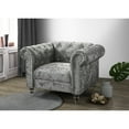 thumbnail image 4 of Global Furniture USA Grey Velvet Tufted KD Chair, 4 of 4