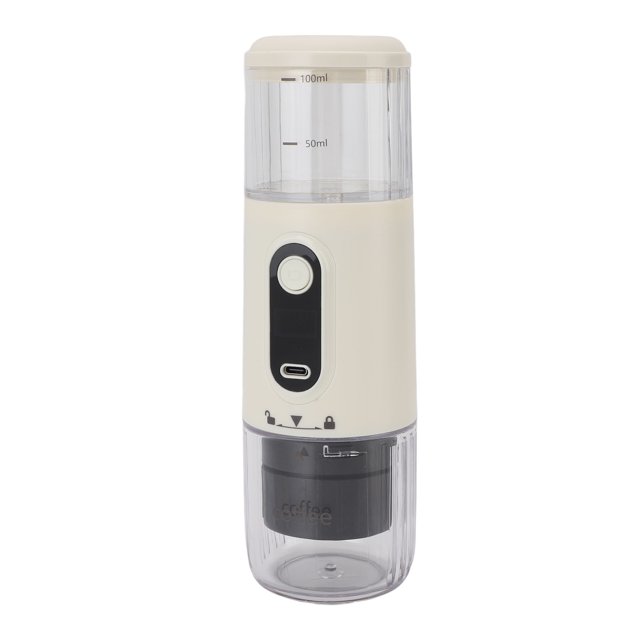 Machine à Espresso Électrique Portable, Cafetière de Voyage Rechargeable, Cafetière Portative pour Voiture pour Camping Randonnée Bureau Compartiment pour Poudre et Capsules