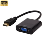HDMI to VGA,Gold-Plated HDMI to VGA Adapter (Male to Female) for Computer,Desktop,Laptop,PC,Monitor,Projector,HDTV, Chromebook,Raspberry Pi,Roku,Xbox and More(Black)