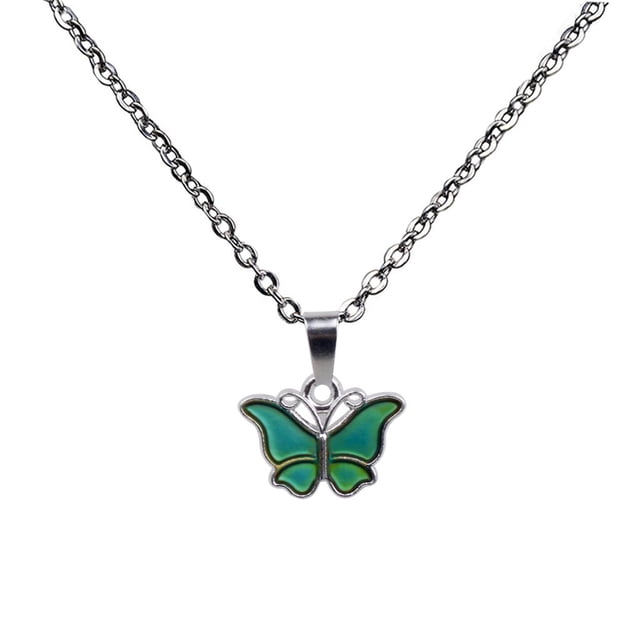 Collar de cambio de humor Zulema con colgante de mariposa para niñas