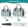 thumbnail image 2 of Large Tote Lunch Bag, Multi-Compartment Waterproof Thermal Food Bag for Commute Office & Picnic Outings Little Mermaids and Seashells, 2 of 6