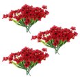 thumbnail image 4 of UPGRATOR Artificial Small Plants Red Plastic Decorative Item for Homeowners 12Pcs 12.6X4.7In, 4 of 6