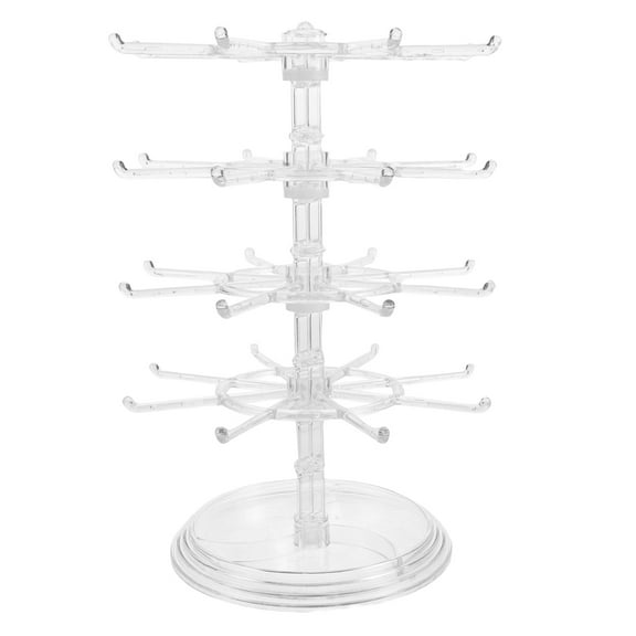VORCOOL 1Pcs Space Saving Jewelry Organizer Rotating Display Rack Plastic 360 Degree Rotation For Women Vanity